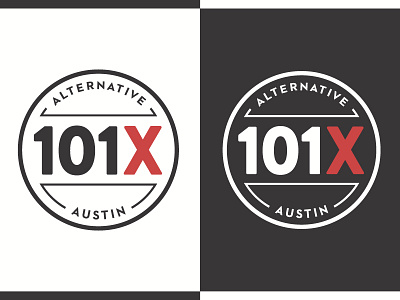 101X Face-Lift austin branding lockup logo radio radio station rebranding seal stamp