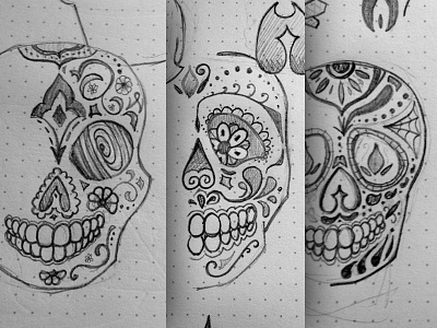 [WIP] Día de los Muertos - Skull Sketches