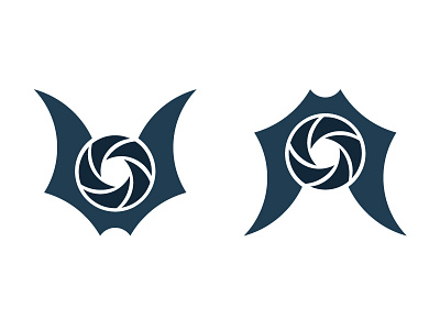 [WIP] Bat Media Logo v2 aperture bat identity logo media vector