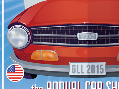 [WIP] Front and Middle american car front ginny grill headlight little longhorn poster show tr6