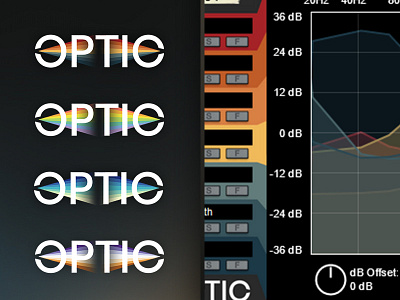 OPTIC: Additional Colorways audio branding colorways development gradient interface logo optic prism rainbow ui