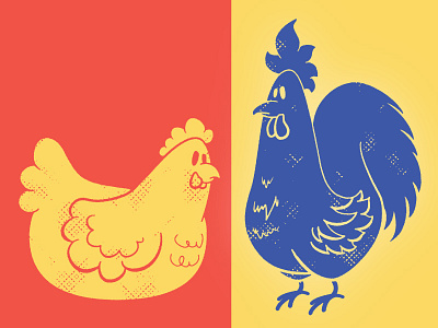 Chicken. bathroom bird boy chicken female girl hen illustration male rooster sign vector