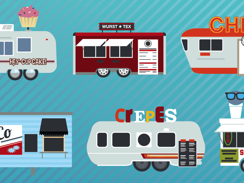 Food Trailers Galore by Damaris Alfonso on Dribbble