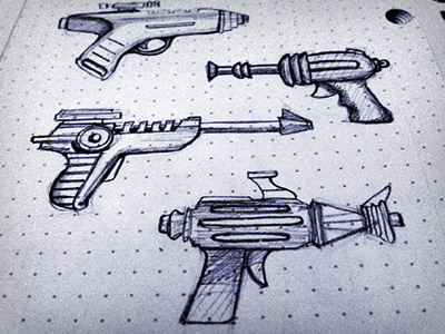 Pew Pew Part Deux gun laser pew pew sketch space weapons