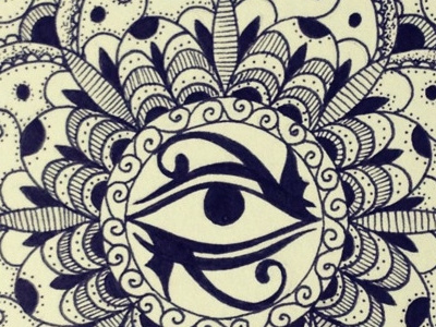 Eye Of Horus art design dotwork drawing eye geometry illustration mandala pen and ink pointillism sacred geometry stippling