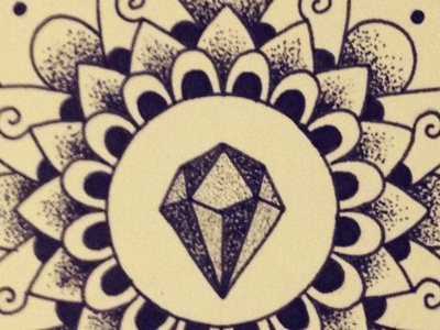 Lodestone dotwork drawing geometry henna illustration mandala mendhi pointillism stippling tattoo