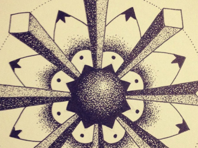 Octed dotwork drawing geometry illustration mandala pointillism stippling tattoo