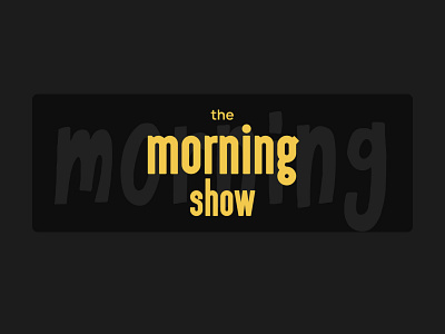 The Morning Show redesign apple banner black font logo redesign