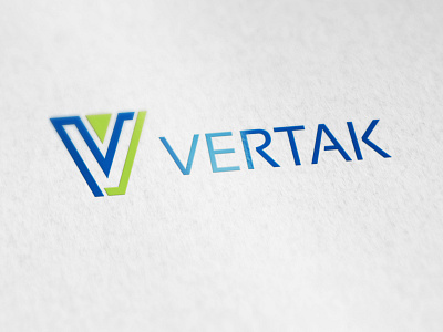 VERTAK LOGO brand identity branding business cards business logo company brand logo company logo icon logodesign typography vector