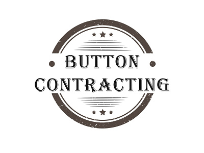 BUTTON CONTRACTING LOGO brand design brand identity branding business cards business logo company brand logo company logo icon logodesign typography