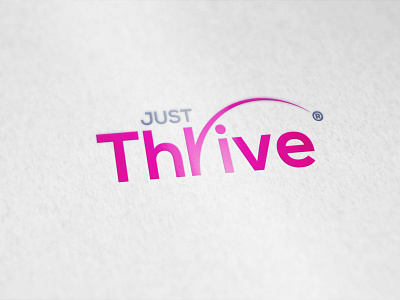 Just Thrive logo branding business cards business logo company logo design flat icon illustration logo logodesign typography vector