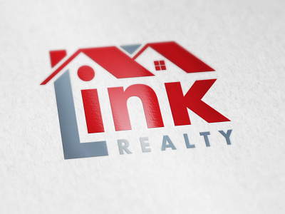 Link Realty logo brand design brand identity business cards colorful company brand logo company logo design flat logodesign typography