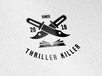 THRILLER KILLER LOGO brand identity business cards business logo company brand logo logodesign typography