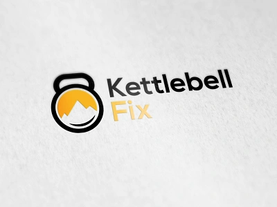 KETTLEBELL FIX LOGO brand identity branding business cards business logo colorful company brand logo company logo logodesign typography vector