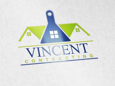 VINCENT CONTRACTING LOGO brand design brand identity branding business cards business logo company brand logo company logo design logodesign typography