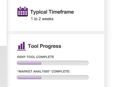 Sidebar for tool / progress monitor progress sidebar