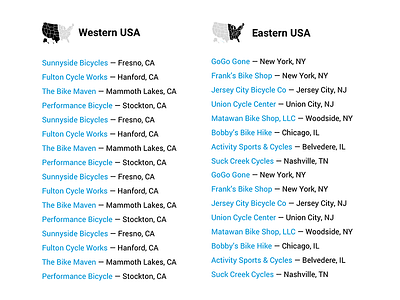 Dividing the country into East / West east usa west