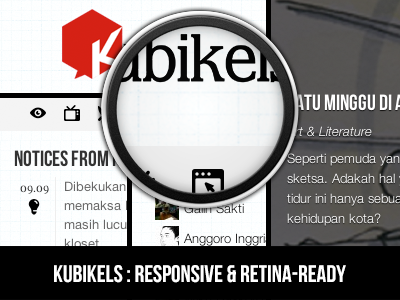 Kubikels: Responsive & Retina-ready kubikels minimalistic mobile retina display