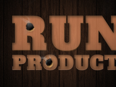 Run & Gun Production Services Logo branding logo typography
