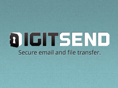 Logo concept for DigitSend branding identity lock logo secure
