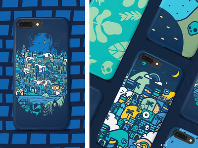 Skullcandy x Threadless #feelcurious phone cases buildings city curious doodle drawing exploration illustration landscape phone case phone cases threadless