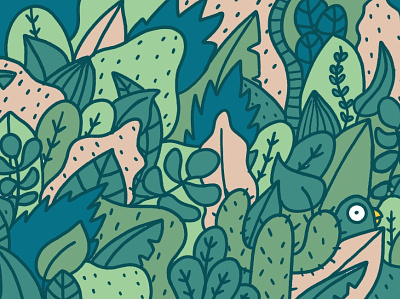 LOST doodle drawing illustration jungle landscape plants procreate vegetal