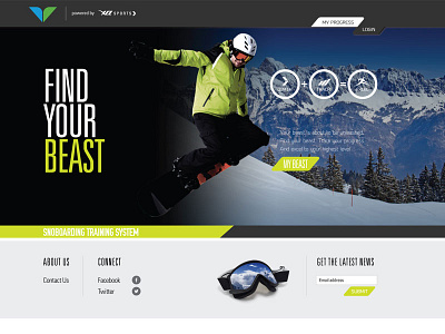 XCL Snowboard Landing Page landing page snowboarding sports