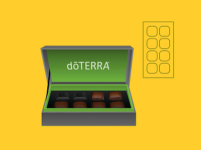 DoTerra Chocolate Box Rendering illustration packaging pop rendering