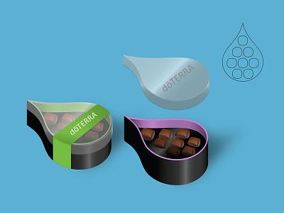 Doterra Shallow Box Rendering illustration packaging rendering rigid box