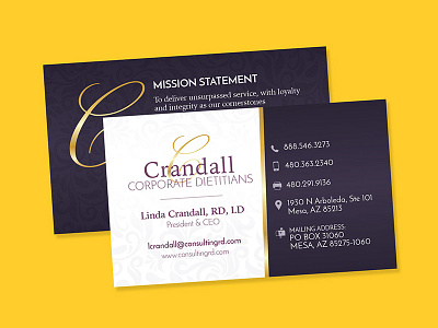 Crandall Branding and Business Cards brand development business cards foil logo