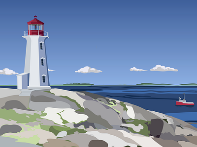 peggys cove - flat east coast series