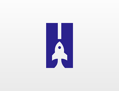 H Rocket Logo Design branding business design icon lettering lettermark minimal monogram rocket vector
