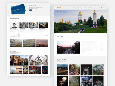 Kyiv Travel Portal redesign concept research travel ui ui design ux webdesign website