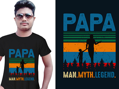 Papa, Man, Myth, Legend T shirt Design