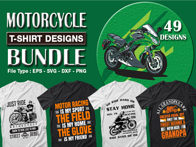 Best selling 49 motorcycle, Motor racing t-shirt designs bundle