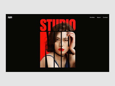 Production studio animation black clean design homepage interaction interface minimalism studio ui ux video web website