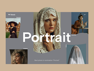 Portrait clean concept design interface minimalism typography ui web website