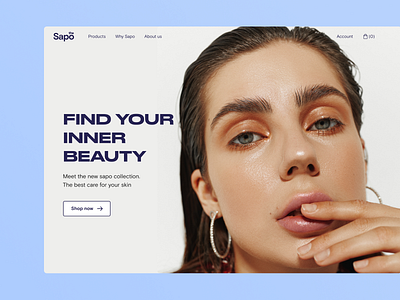 The sapo — online store clean design homepage interface minimalism typography ui web web design website