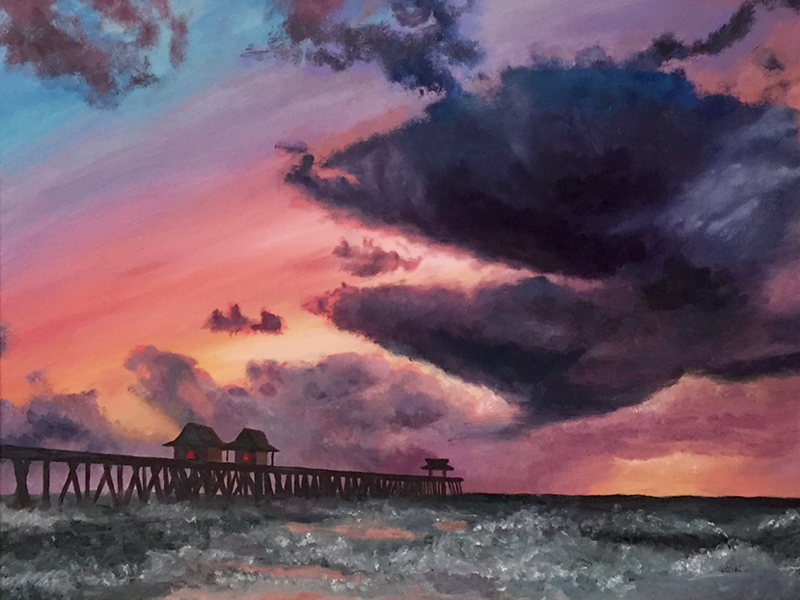 Naples Pier naples pier swfl florida naples fl naples florida naples painting oil painting