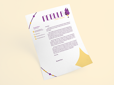Nebula Candle Company - Letterhead branding candle collateral design letterhead nebula print solarsystem space