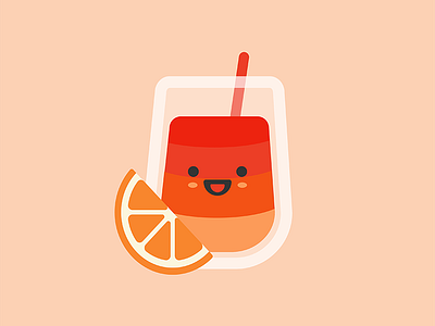 Happy Drink campari cocktail cute drink happy negroni orange smile