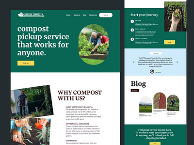 Compost Landing page ui ux we web design