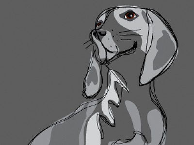 Beagle beagle dog illustrator logo