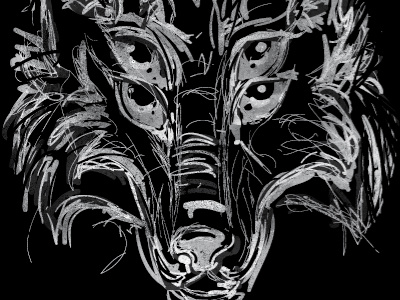 Wolf illustration - part of a design for a Sydney band band dirty eyes illustration sketch texture wolf