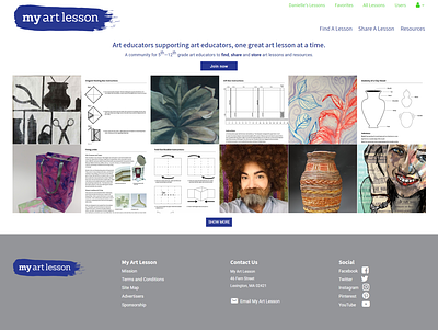 My Art Lesson WordPress Web Design art community divi wordpress wordpress design wordpress development