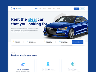 Zen Motors - Car Rental Service Landing Page