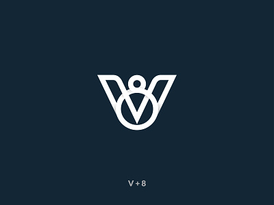 V-8 Logo Mark Design branding flat icon logo logo 2020 logo mark minimalist ui ux vector