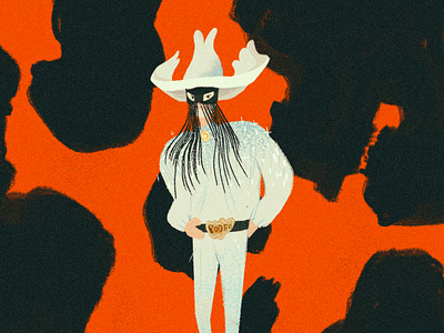 orville peck character design cowboy fashion illustraion music portrait
