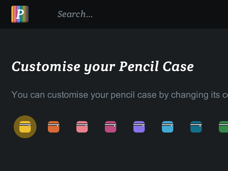 Customise Your Pencil Case color colour custom customise pencil case picker
