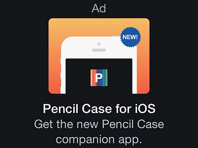 Pencil Case Ad ad app ios pencil case